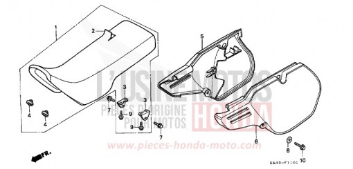 SEAT/SIDE COVER (2) CR250RF de 1985